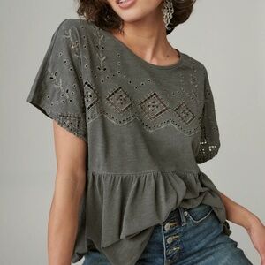 LuckyBrand Eyelet Babydoll 🌻